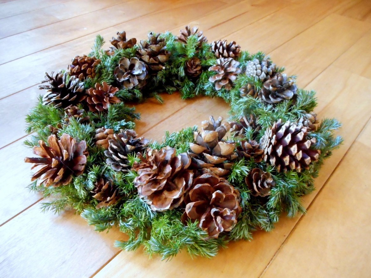 松ぼっくりのリース Iichi ハンドメイド クラフト作品 手仕事品の通販