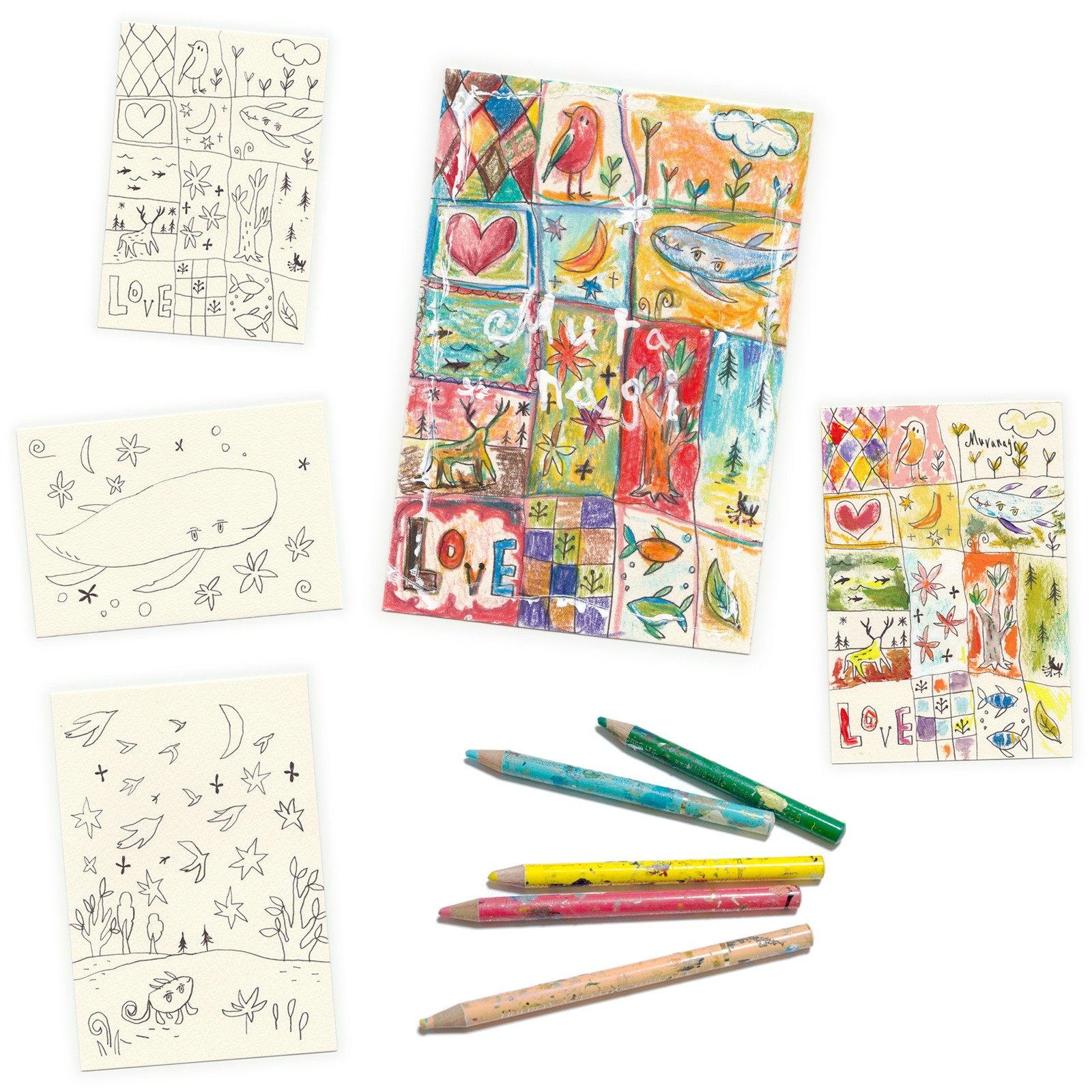 塗り絵 3種セット Iichi ハンドメイド クラフト作品 手仕事品の通販