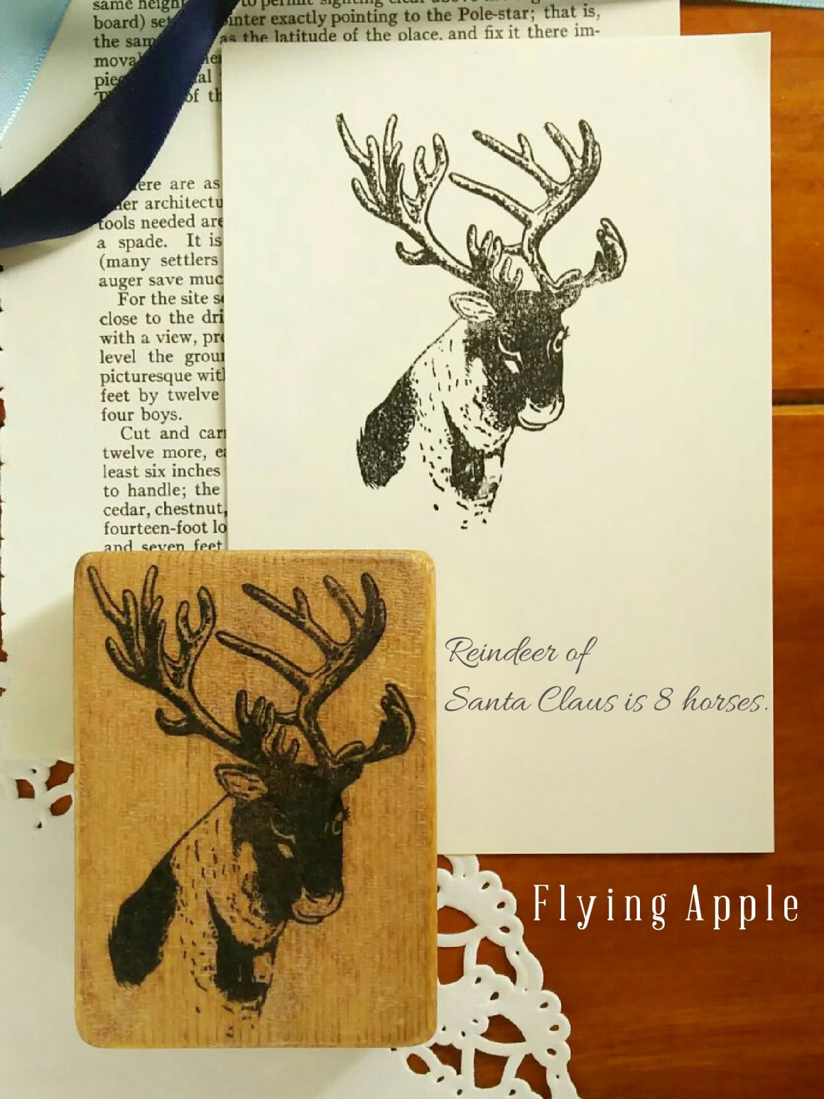 トナカイのはんこ Iichi ハンドメイド クラフト作品 手仕事品の通販