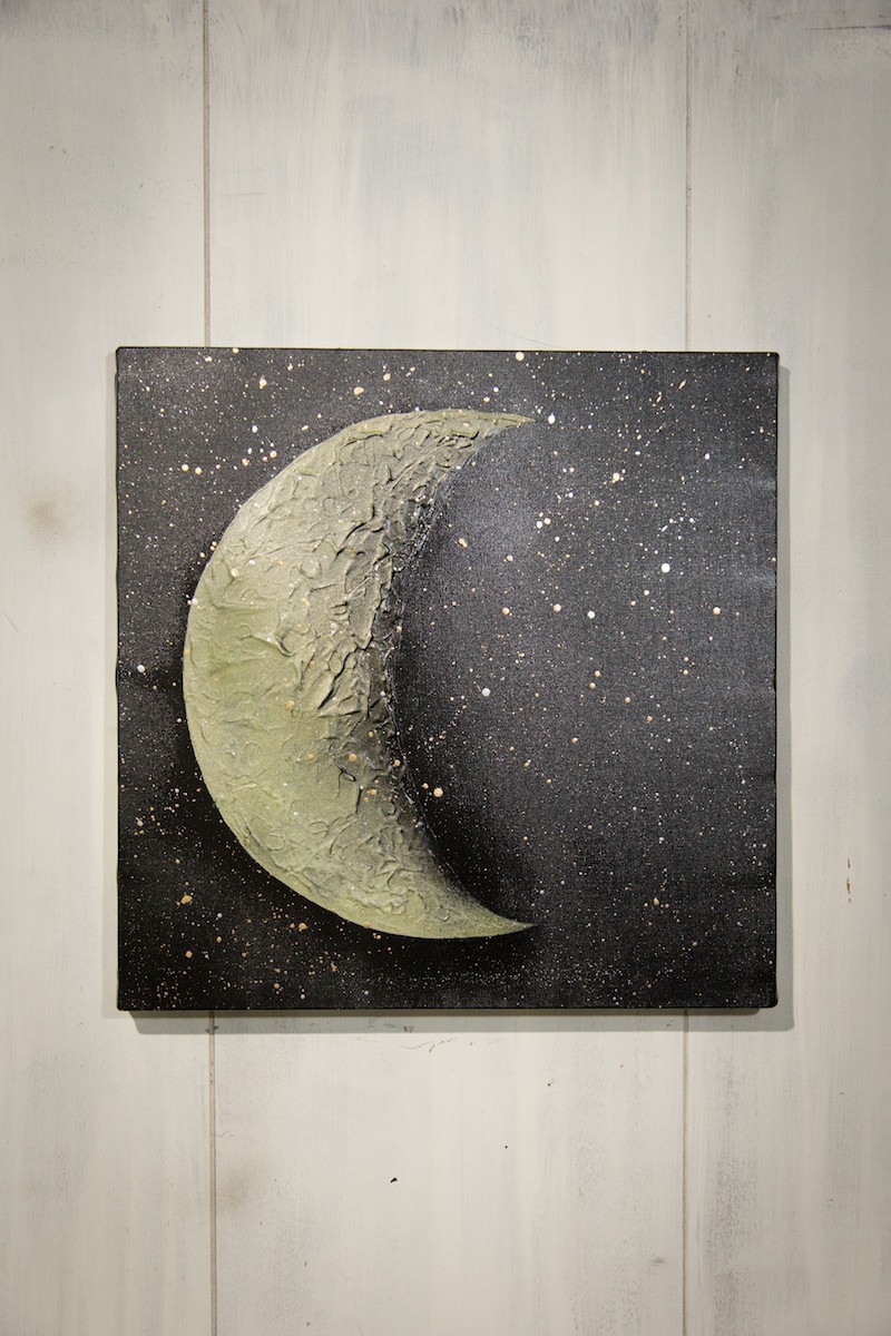 Moon Neo 月のスプレーアート作品 Iichi ハンドメイド クラフト作品 手仕事品の通販