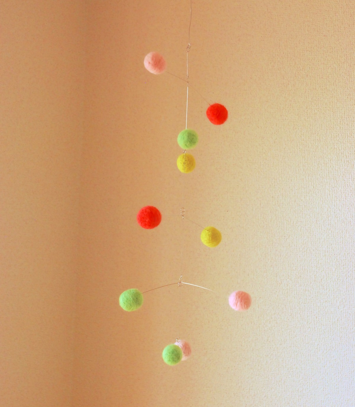 天の川モビール 濃ピンクx薄ピンクx黄緑 Iichi ハンドメイド クラフト作品 手仕事品の通販