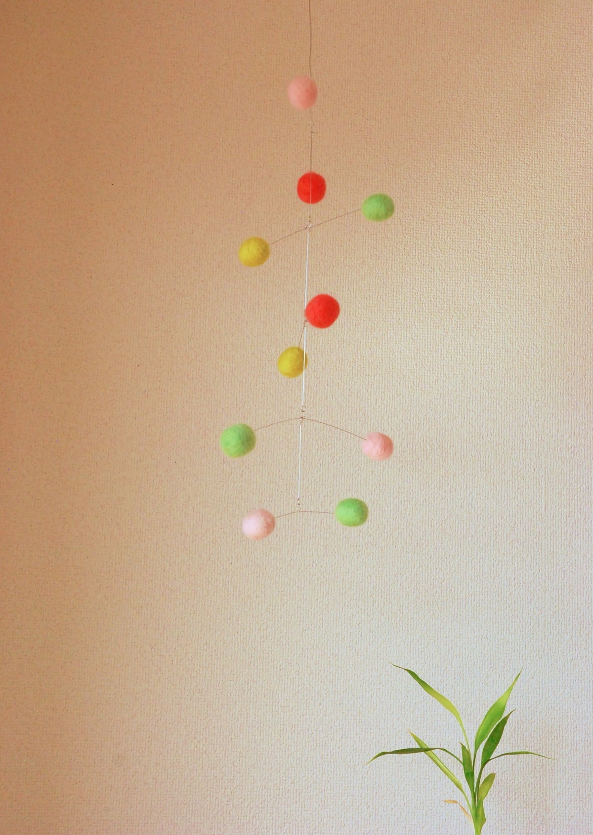 天の川モビール 濃ピンクx薄ピンクx黄緑 Iichi ハンドメイド クラフト作品 手仕事品の通販