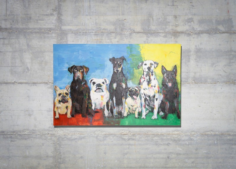 We Love Dogs 犬のスプレーアート作品 Iichi ハンドメイド クラフト作品 手仕事品の通販