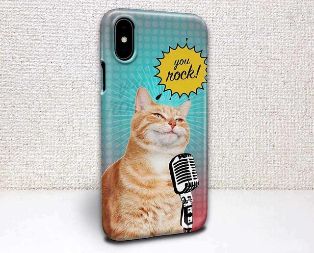 Iphone ハードケース Iphonex Iphone8 Iphone8 Plus Iphone7 猫 Hey Rock Iichi ハンドメイド クラフト作品 手仕事品の通販