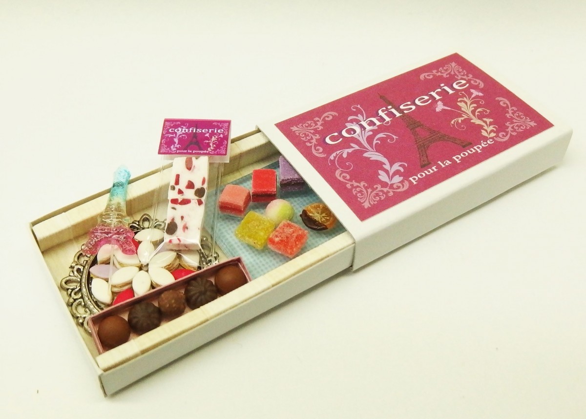 マッチ箱の中のミニチュアお菓子 Iichi ハンドメイド クラフト作品 手仕事品の通販