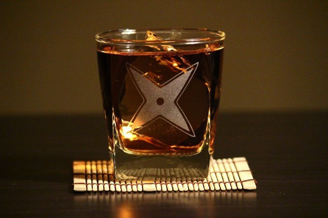 忍者手裏剣斜め ロックグラス Iichi ハンドメイド クラフト作品 手仕事品の通販