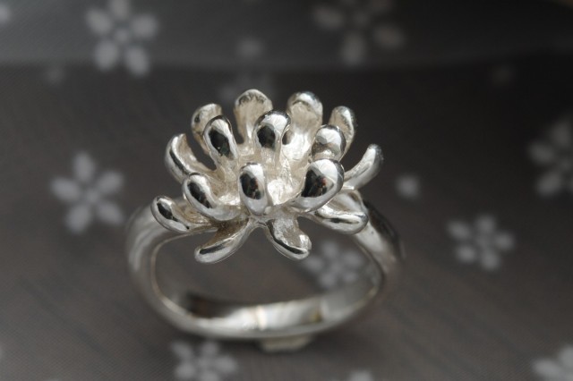 しろつめ草の花リング Iichi ハンドメイド クラフト作品 手仕事品の通販