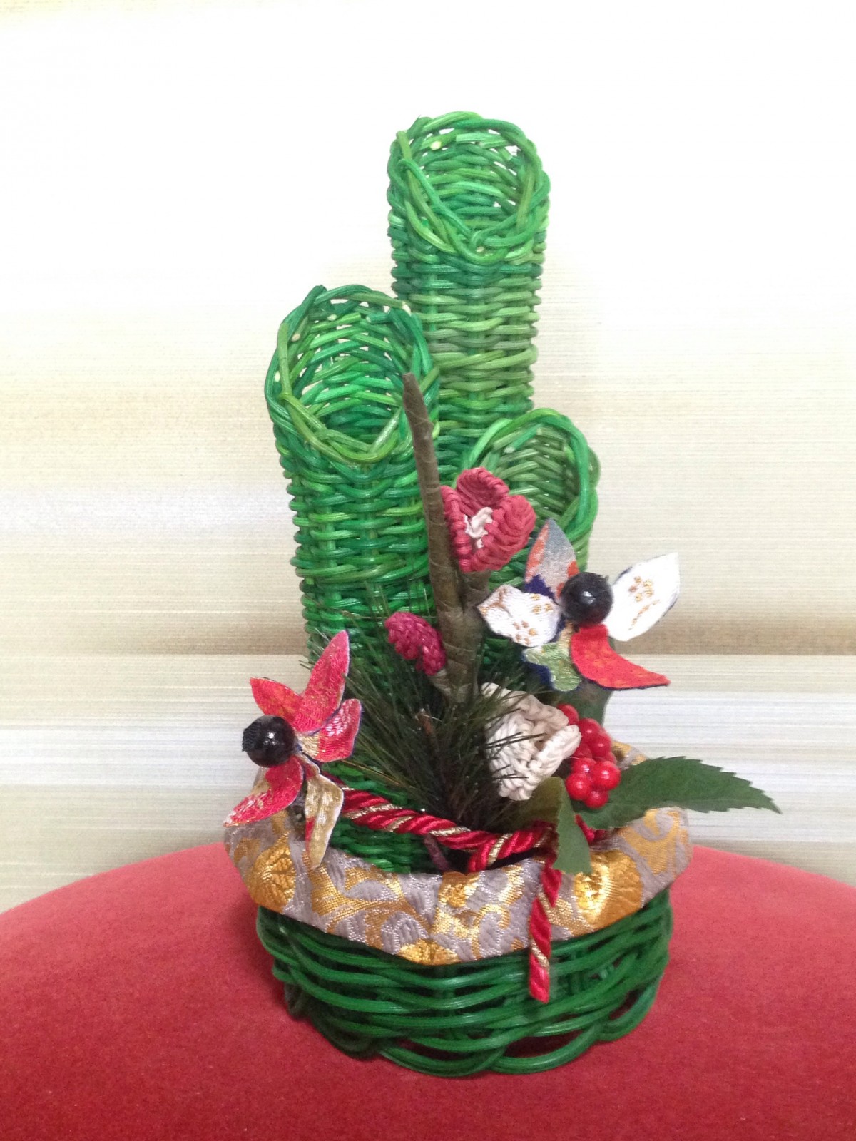 ラタンのミニ門松 Iichi ハンドメイド クラフト作品 手仕事品の通販