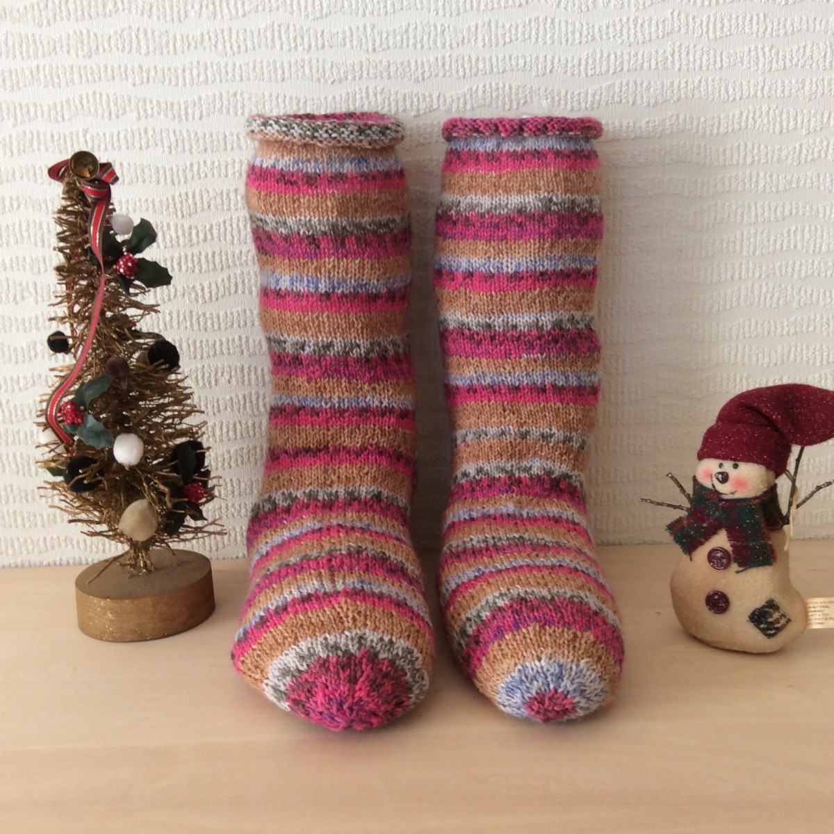 クリスマスにあったかいプレゼント毛糸の靴下 Iichi ハンドメイド クラフト作品 手仕事品の通販