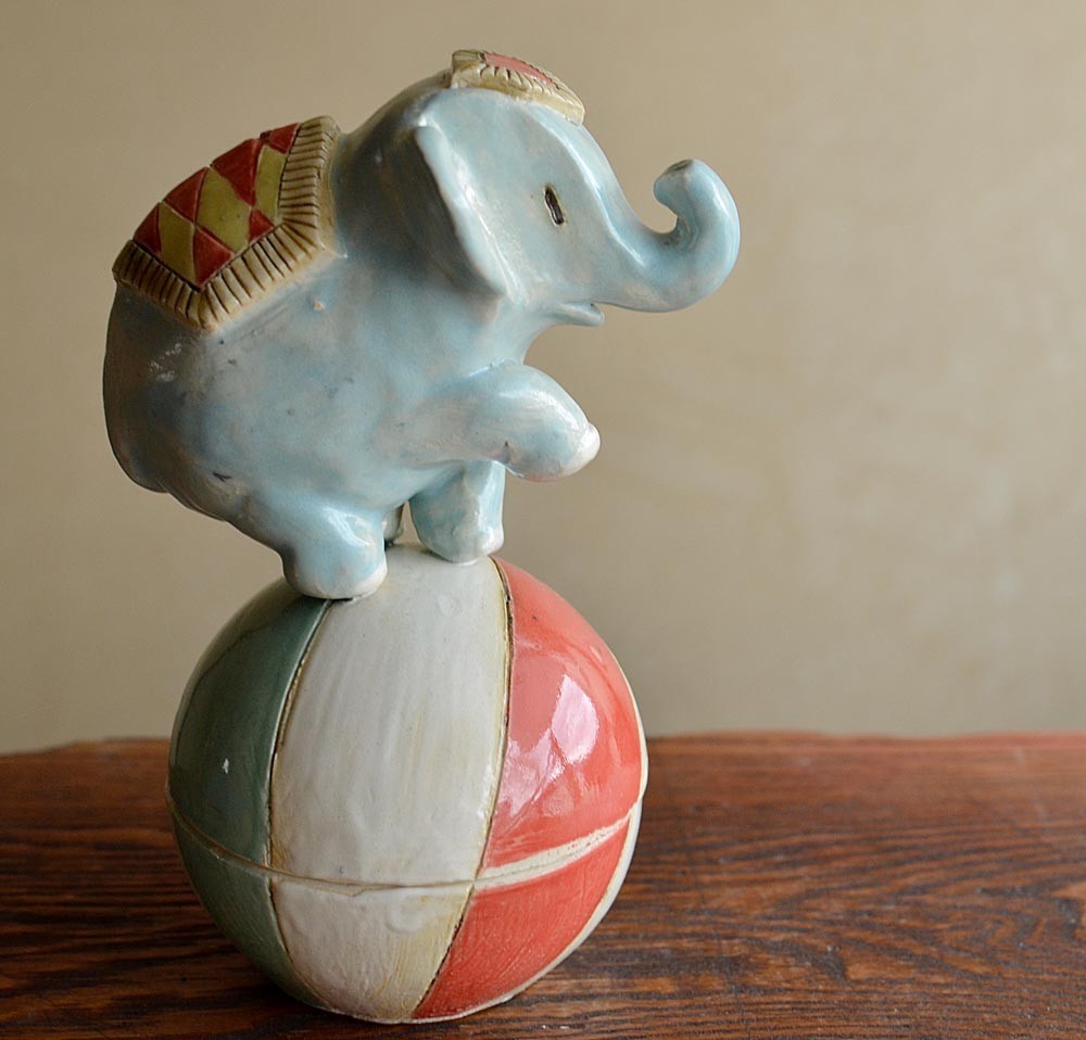 玉乗り子象の小物入れ Iichi ハンドメイド クラフト作品 手仕事品の通販