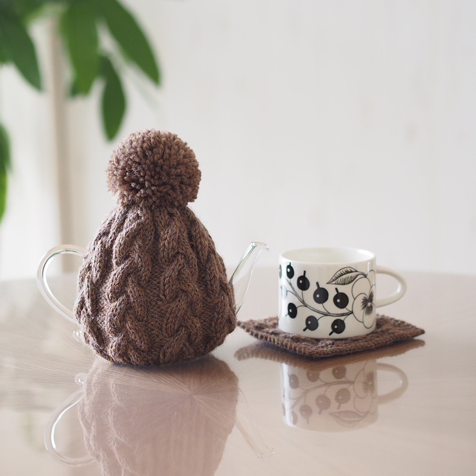 ★受注制作★ポットカバー＆マット(ココア)