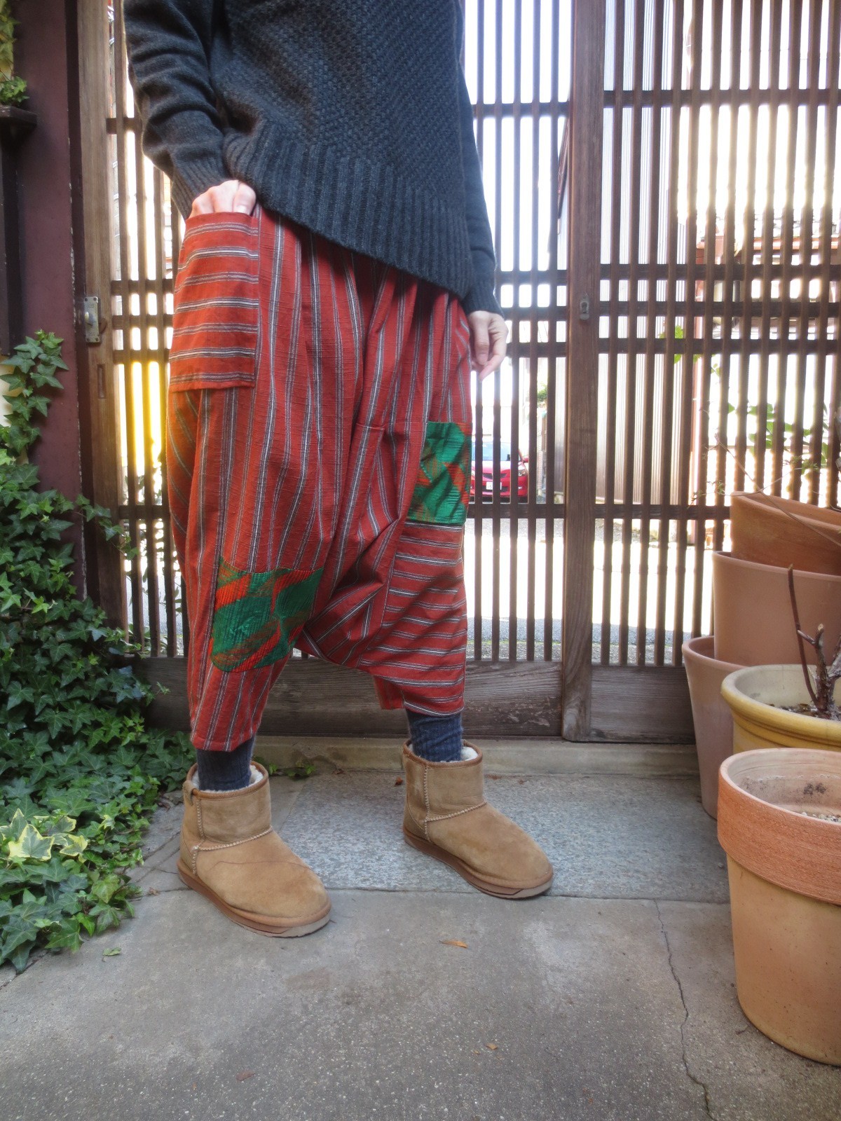17.ハンドメイド♡着物リメイク♡サルエルパンツ 最新予約アイテム www 