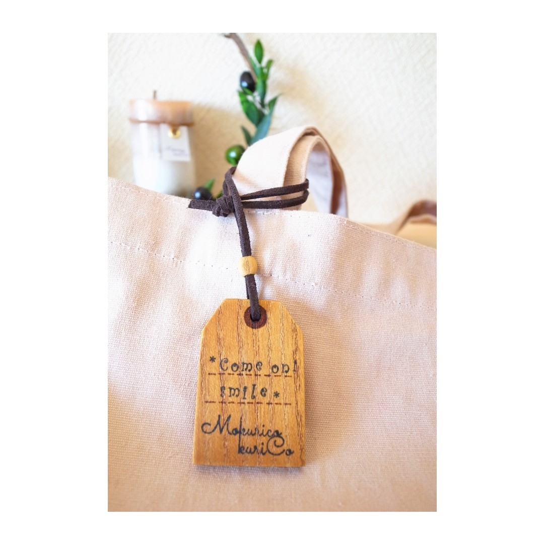 木製 バッグチャーム タグ Iichi ハンドメイド クラフト作品 手仕事品の通販