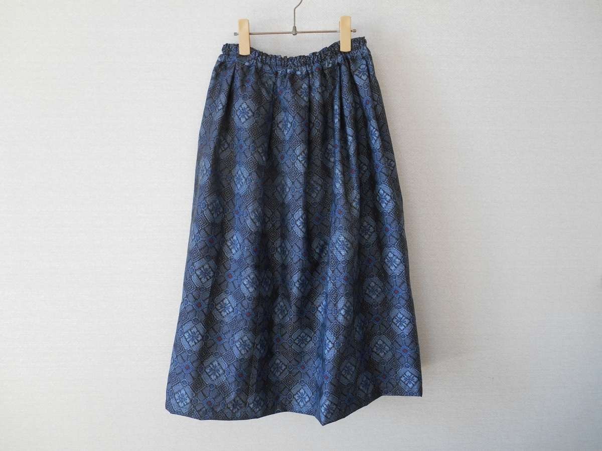 大島紬羽織からのリメイクスカート Iichi ハンドメイド クラフト作品 手仕事品の通販