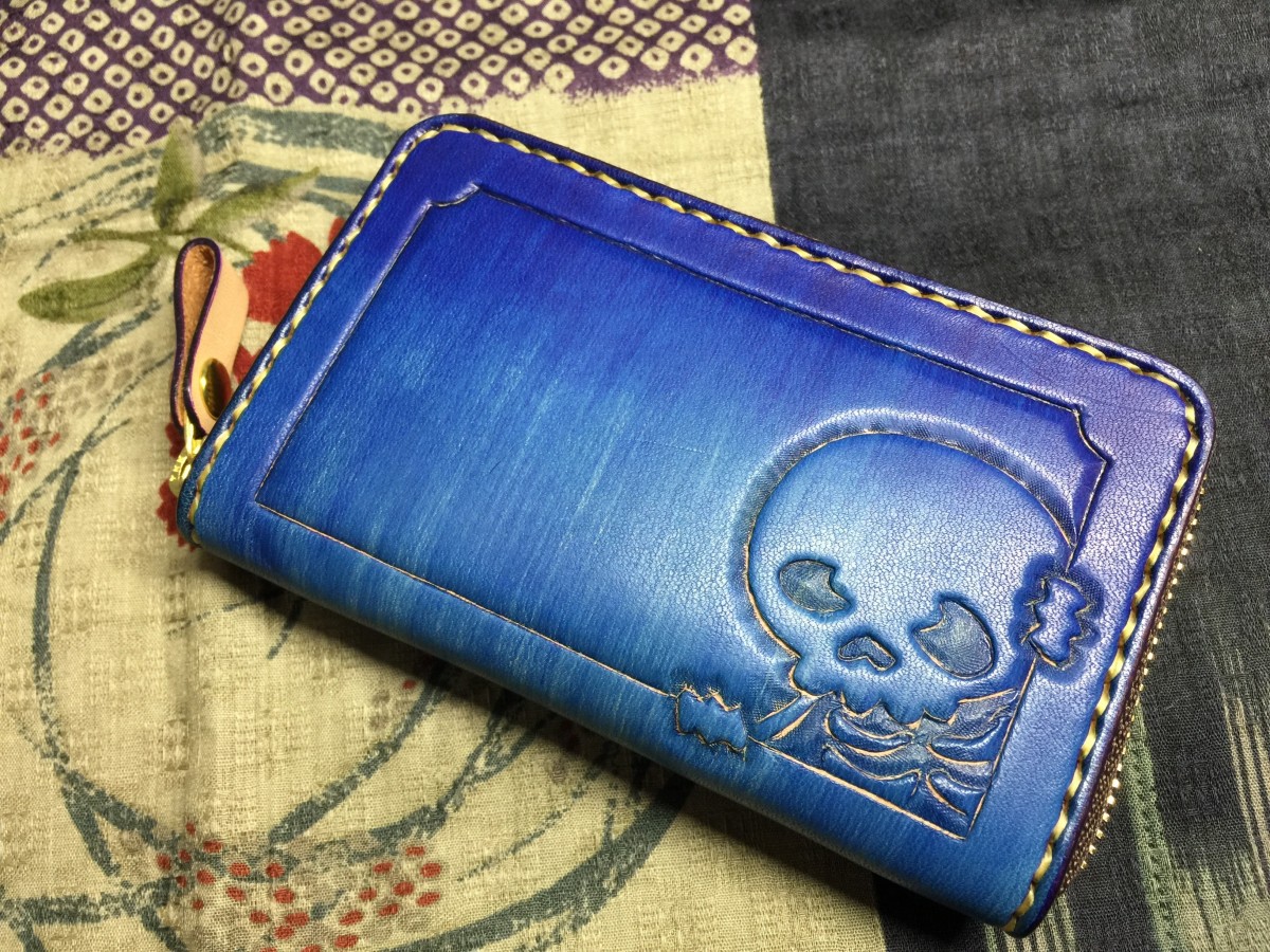 小銭入れ ドクロ Iichi ハンドメイド クラフト作品 手仕事品の通販