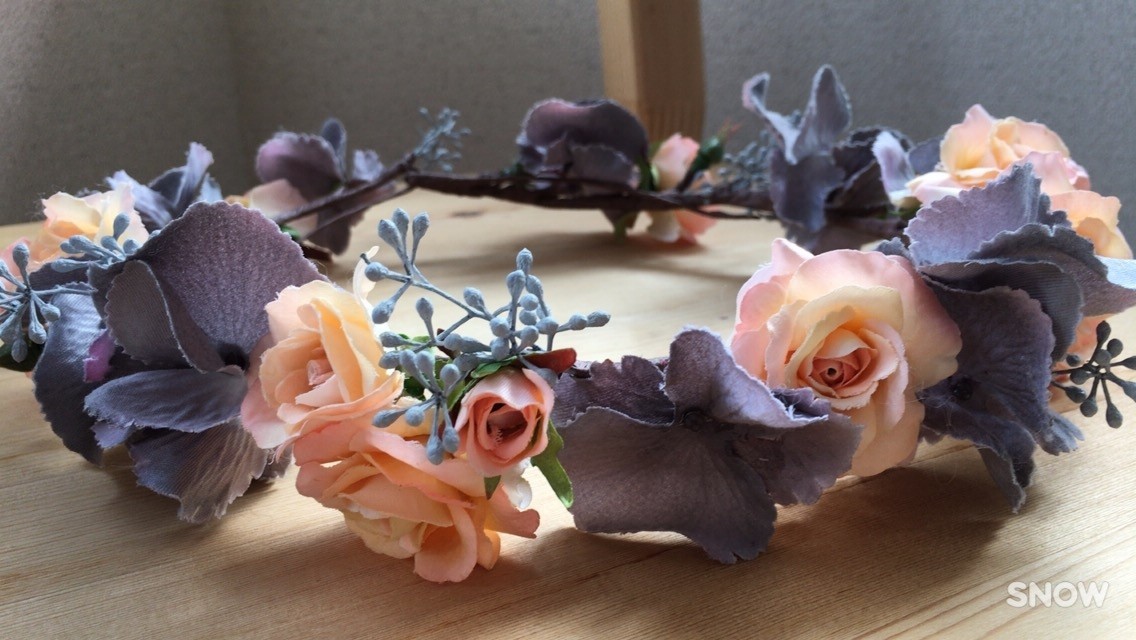 森の結婚式 小さなバラのスウィート花冠 Iichi ハンドメイド クラフト作品 手仕事品の通販