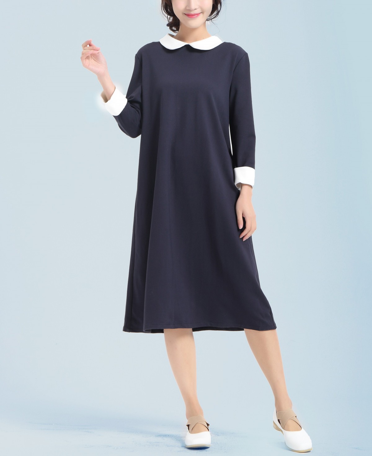 ８色 春向け 大人の可愛いコットンニットワンピース Iichi ハンドメイド クラフト作品 手仕事品の通販