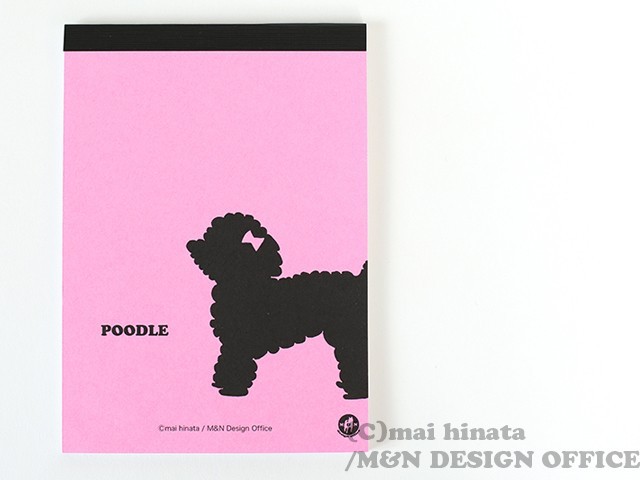 プードルのシルエットメモ帳 ピンク Iichi ハンドメイド クラフト作品 手仕事品の通販