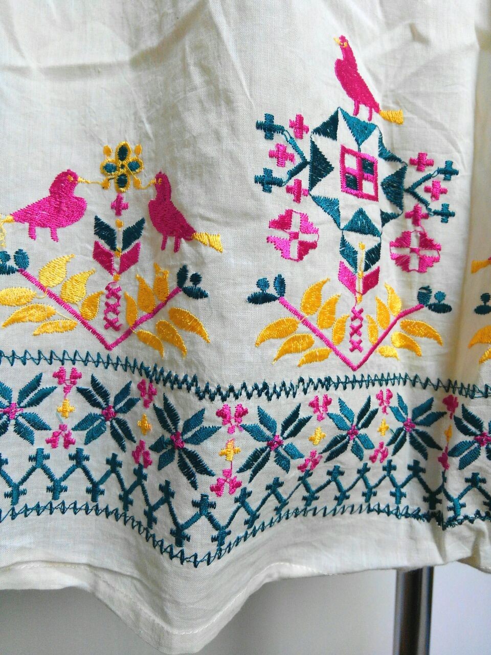 Sold Out 裾刺繍 インド綿 スカート リメイク 白 Iichi ハンドメイド クラフト作品 手仕事品の通販