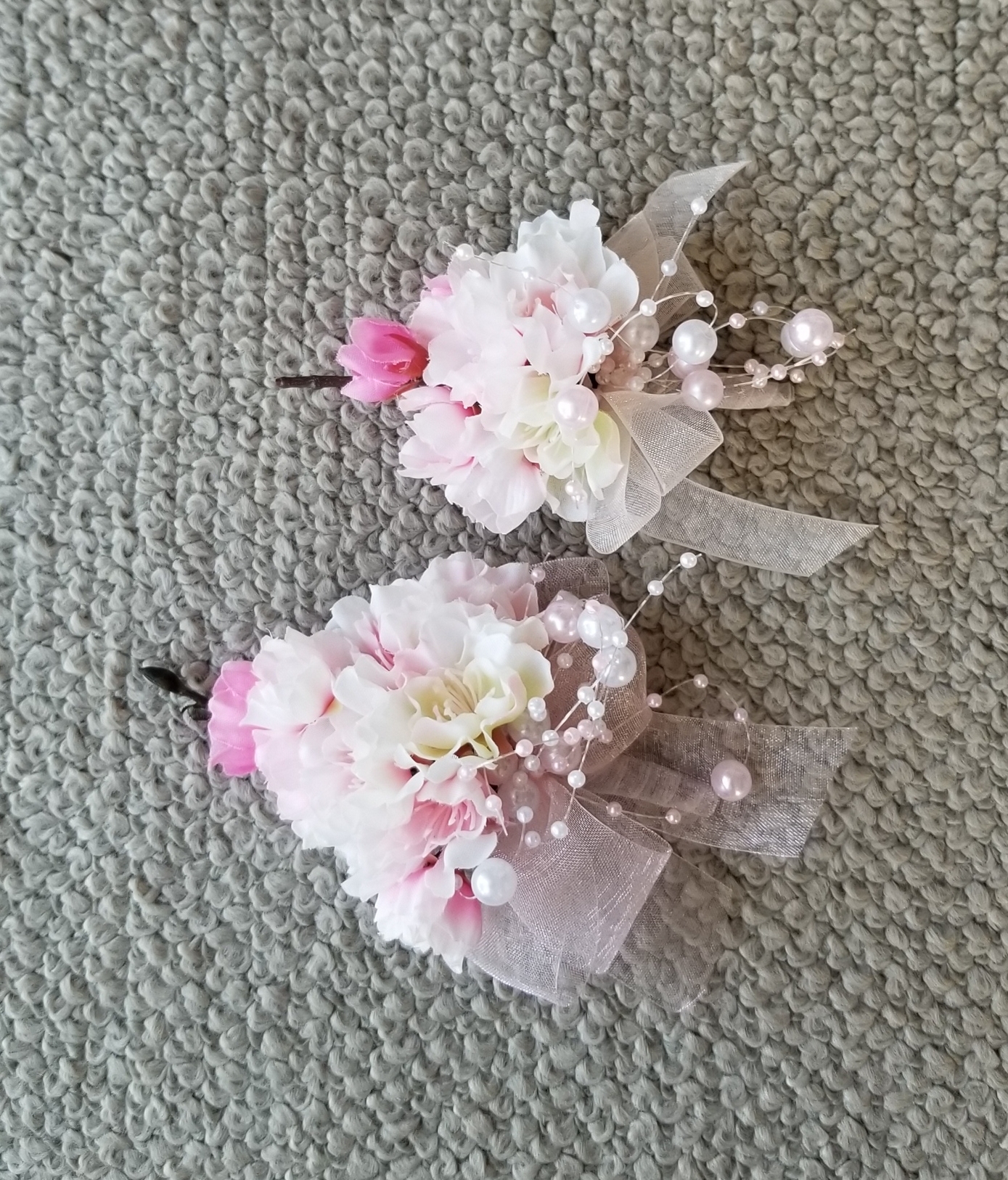 親子でお揃い♪　桜のコサージュ　卒園式　入学式