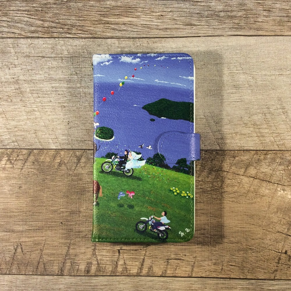 スマホケース 草原の丘にて Iphone Android S Mサイズ 手帳型ケース Iichi ハンドメイド クラフト作品 手仕事品の通販