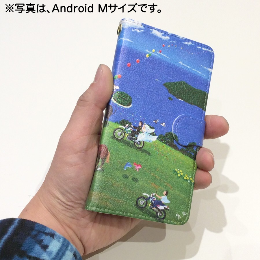 スマホケース 草原の丘にて Iphone Android S Mサイズ 手帳型ケース Iichi ハンドメイド クラフト作品 手仕事品の通販