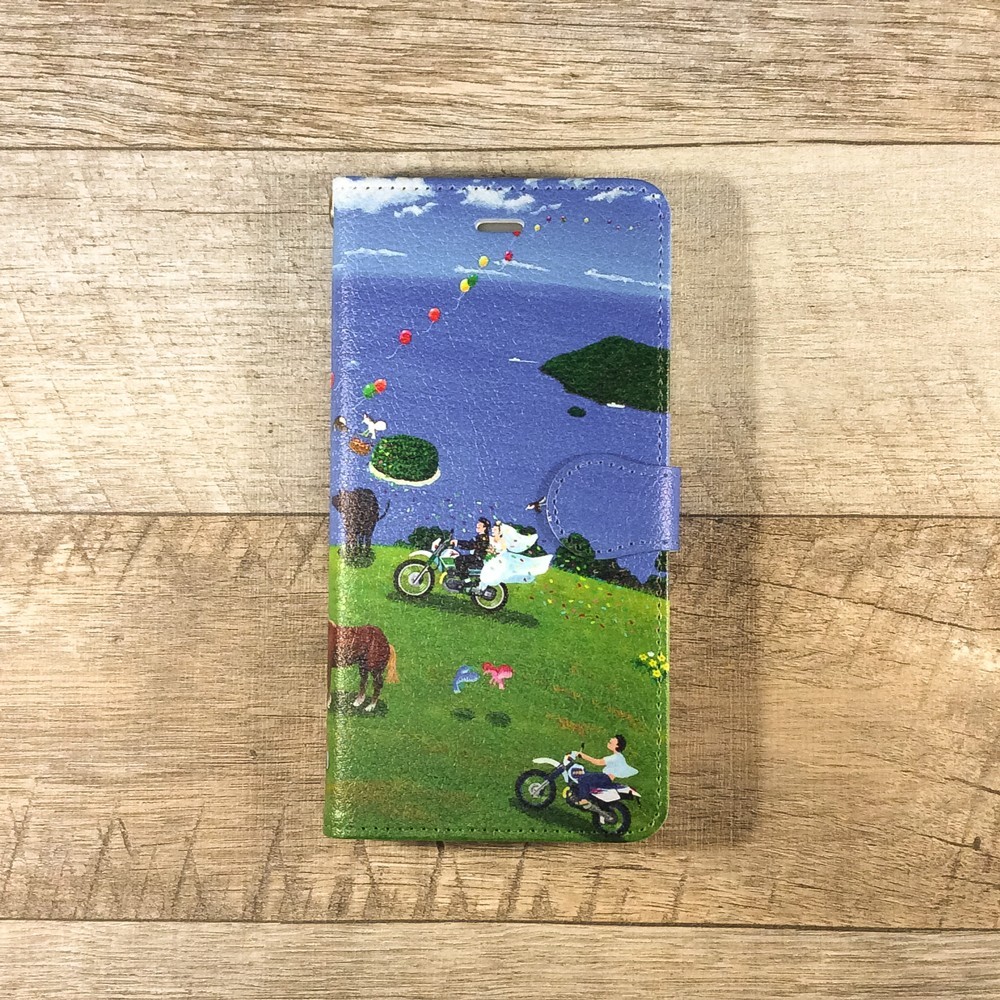 スマホケース 草原の丘にて Iphone Plus Android Lサイズ 手帳型ケース Iichi ハンドメイド クラフト作品 手仕事品の通販