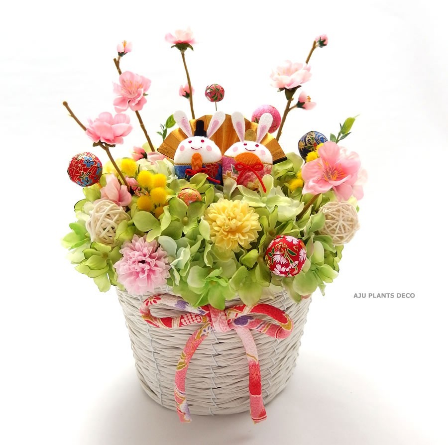 ひなまつりアレンジ 造花 Iichi ハンドメイド クラフト作品 手仕事品の通販