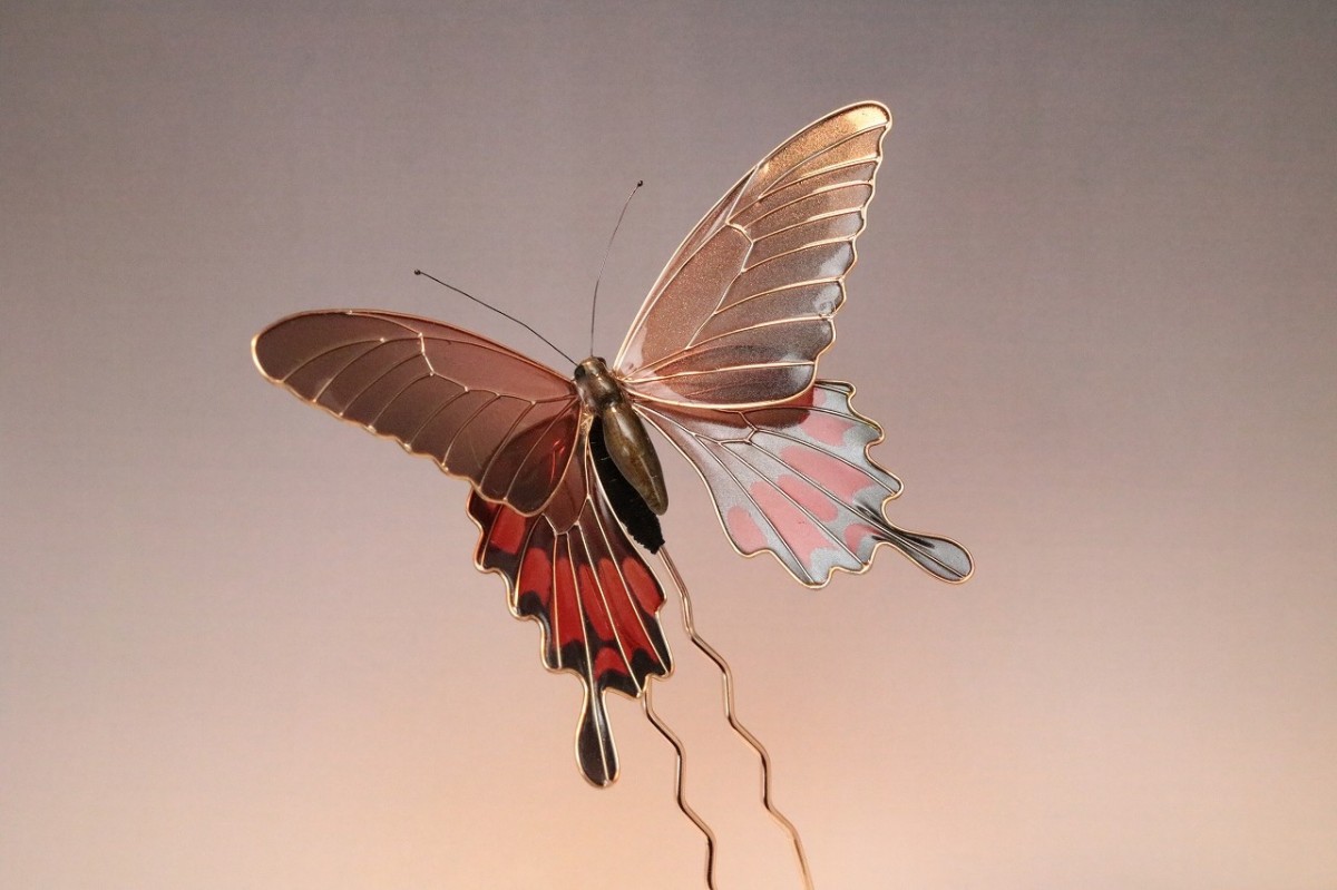 蝶の簪 かんざし 夕暮の黒揚羽 Iichi ハンドメイド クラフト作品 手仕事品の通販