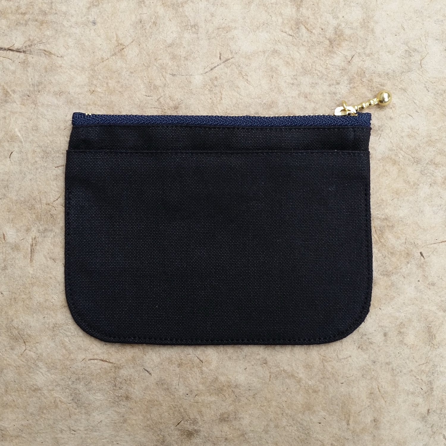 ブラック 身軽になれる 倉敷帆布のミニ財布 Iichi ハンドメイド クラフト作品 手仕事品の通販