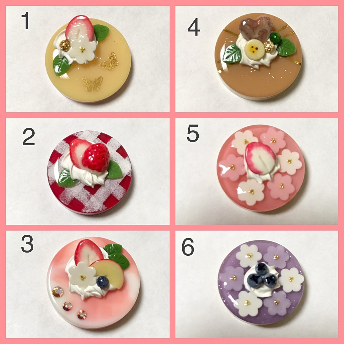 選べる17種類 彩りレジンケーキのマグネット Iichi ハンドメイド クラフト作品 手仕事品の通販
