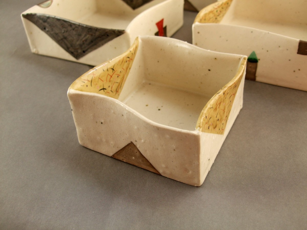 角へにゃ折り紙鉢5寸 Iichi ハンドメイド クラフト作品 手仕事品の通販