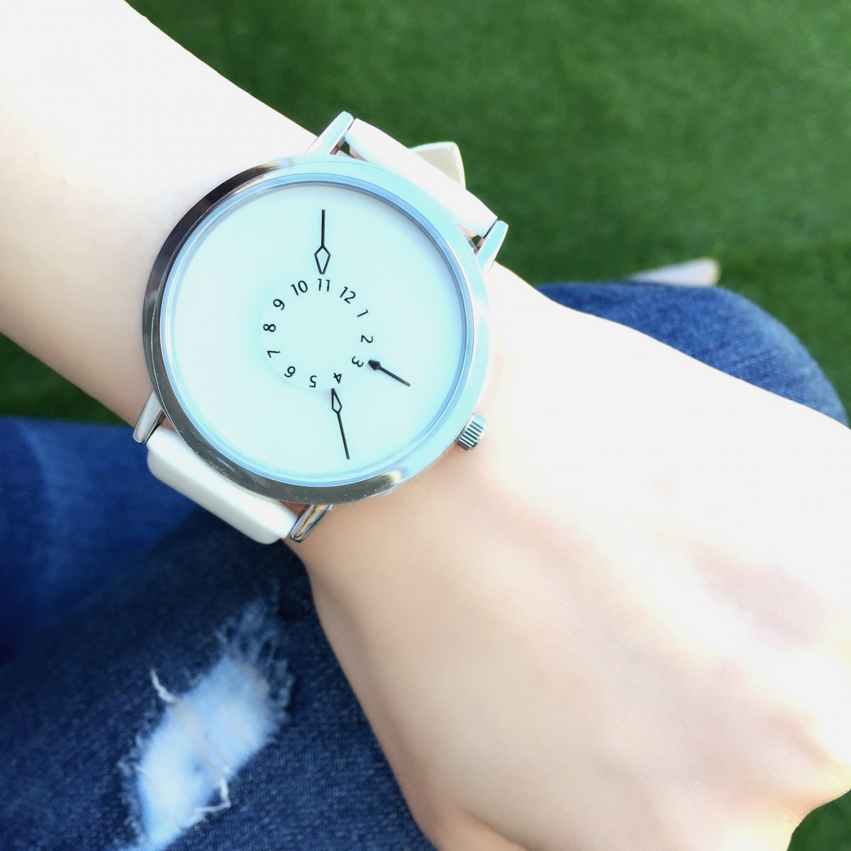 シンプルペアウォッチ モノクロレザー 腕時計 A Iichi ハンドメイド クラフト作品 手仕事品の通販