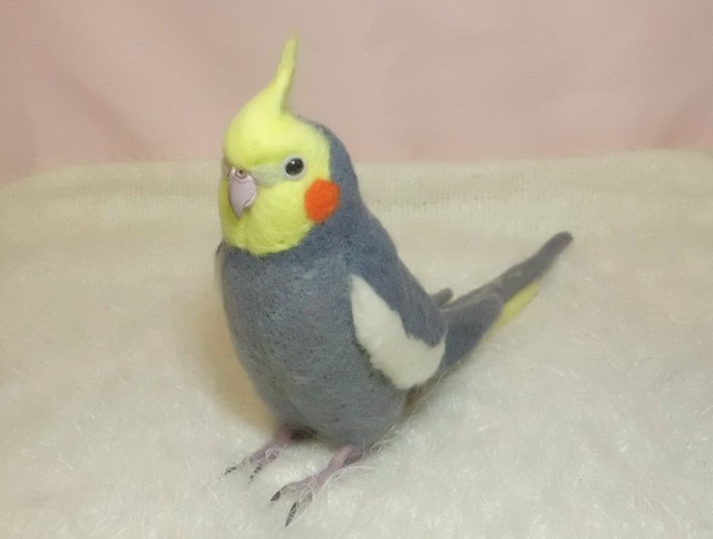 リアル オカメインコ ノーマル 羊毛フェルト 受注製作 Iichi ハンドメイド クラフト作品 手仕事品の通販