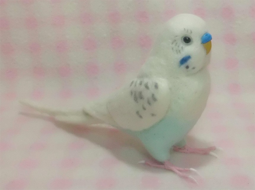 リアルサイズ セキセイインコ 白ハルクイン系 羊毛フェルト 選べる鼻の色 Iichi ハンドメイド クラフト作品 手仕事品の通販