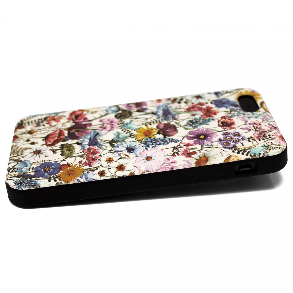Iphone5 Iphone5s用 Iphonese用 軽量レザーケースiphone5カバー 花柄 ブラック ワイルドフラワー Iichi ハンドメイド クラフト作品 手仕事品の通販