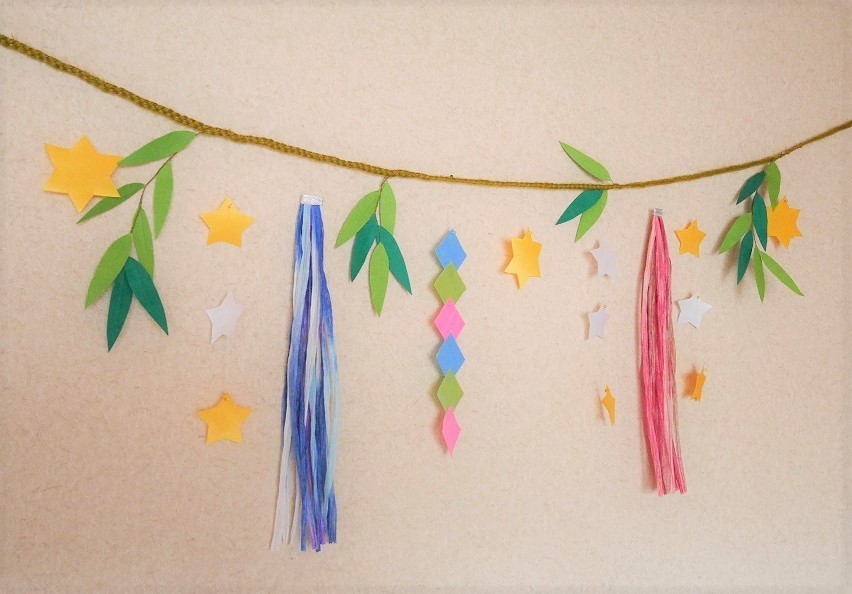 ガーランド 風に揺れる七夕飾り Iichi ハンドメイド クラフト作品 手仕事品の通販