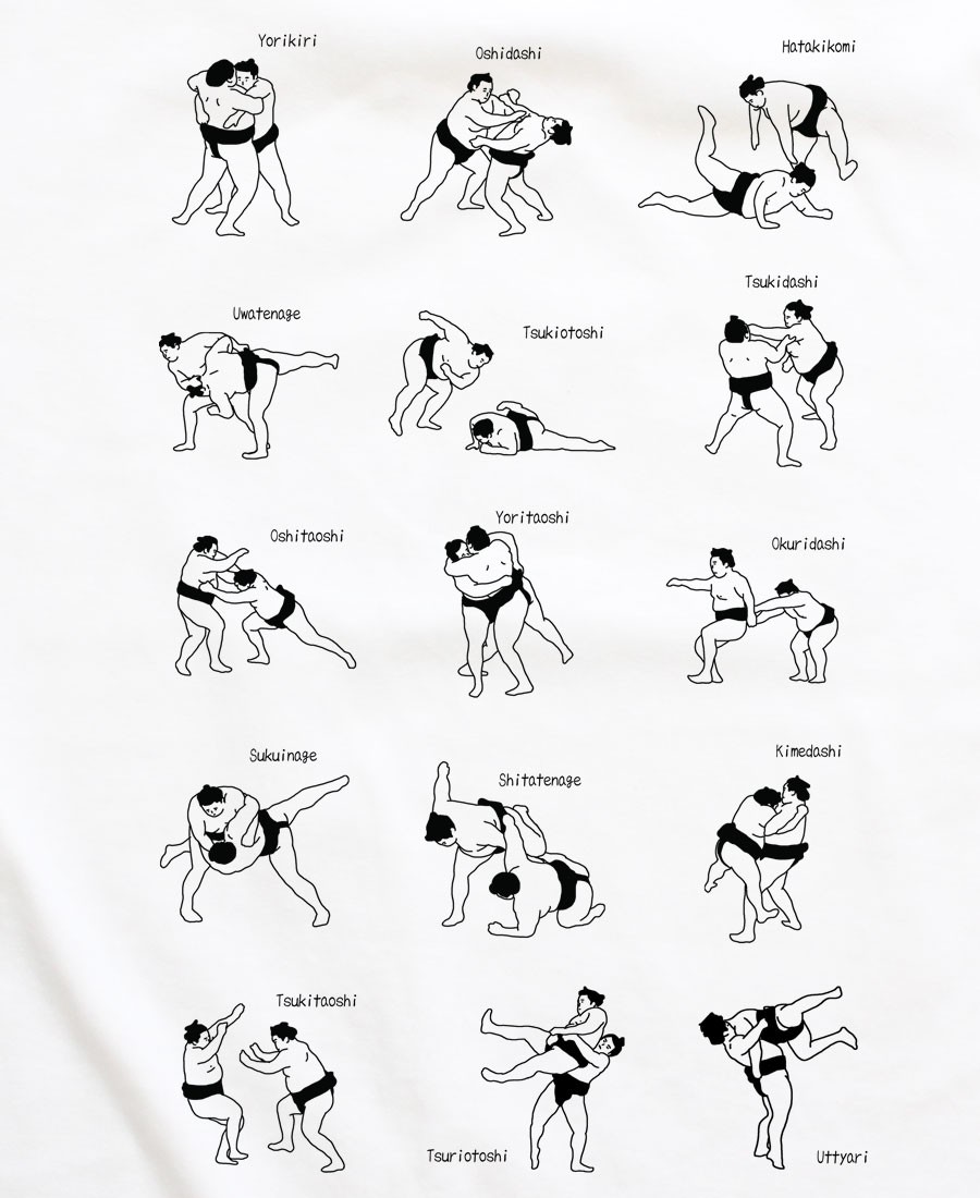 おすもうさんの決まり手ｔシャツ レディース Iichi ハンドメイド クラフト作品 手仕事品の通販