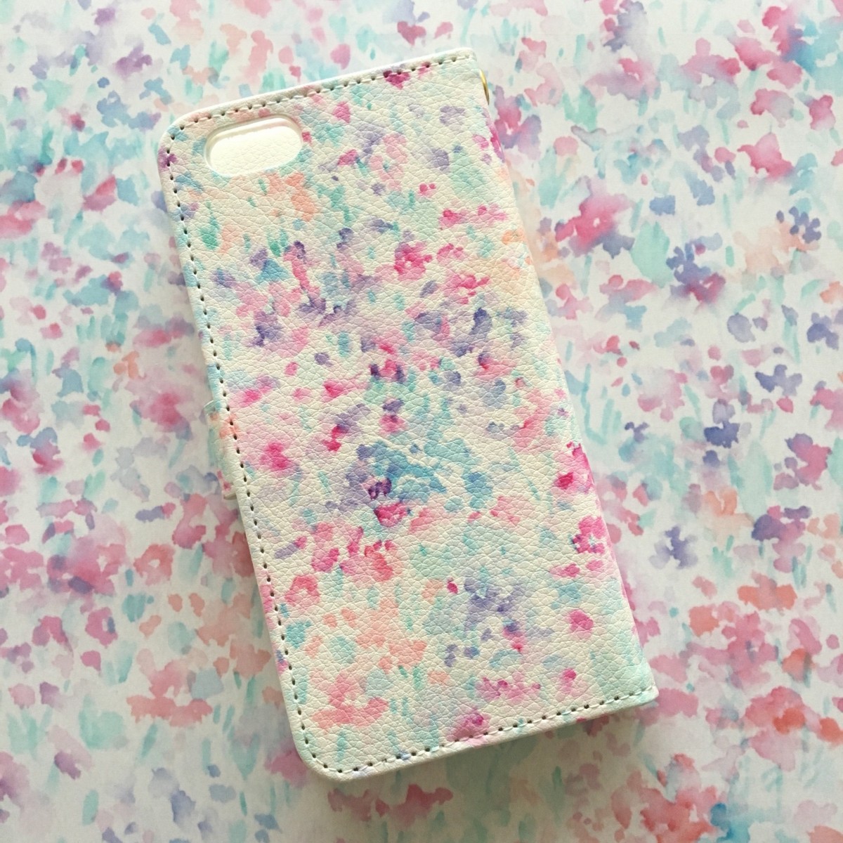 水彩フラワー小花 スマホケース 手帳型 受注生産 アンドロイド Iphoneケース 花柄 Iichi ハンドメイド クラフト作品 手仕事品の通販