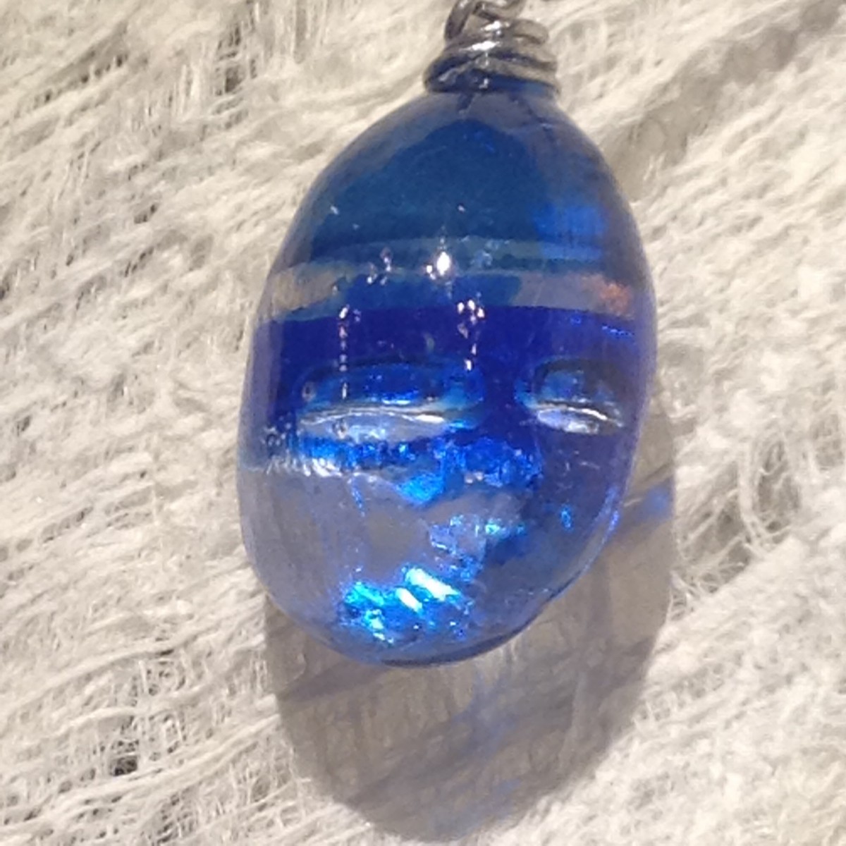 水の石ネックレス ハーフブルーレジン Iichi ハンドメイド クラフト作品 手仕事品の通販