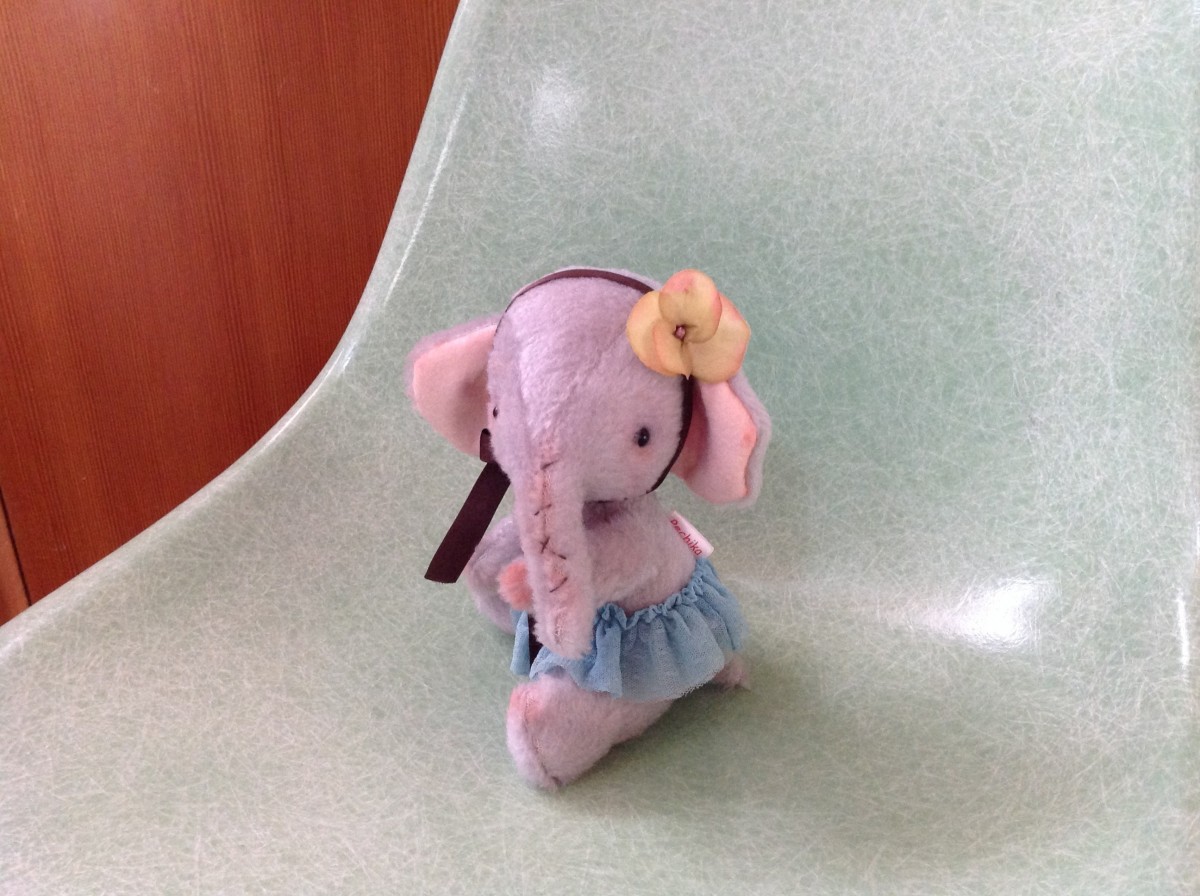 ぬいぐるみぞうさん あじさいの花 Iichi ハンドメイド クラフト作品 手仕事品の通販