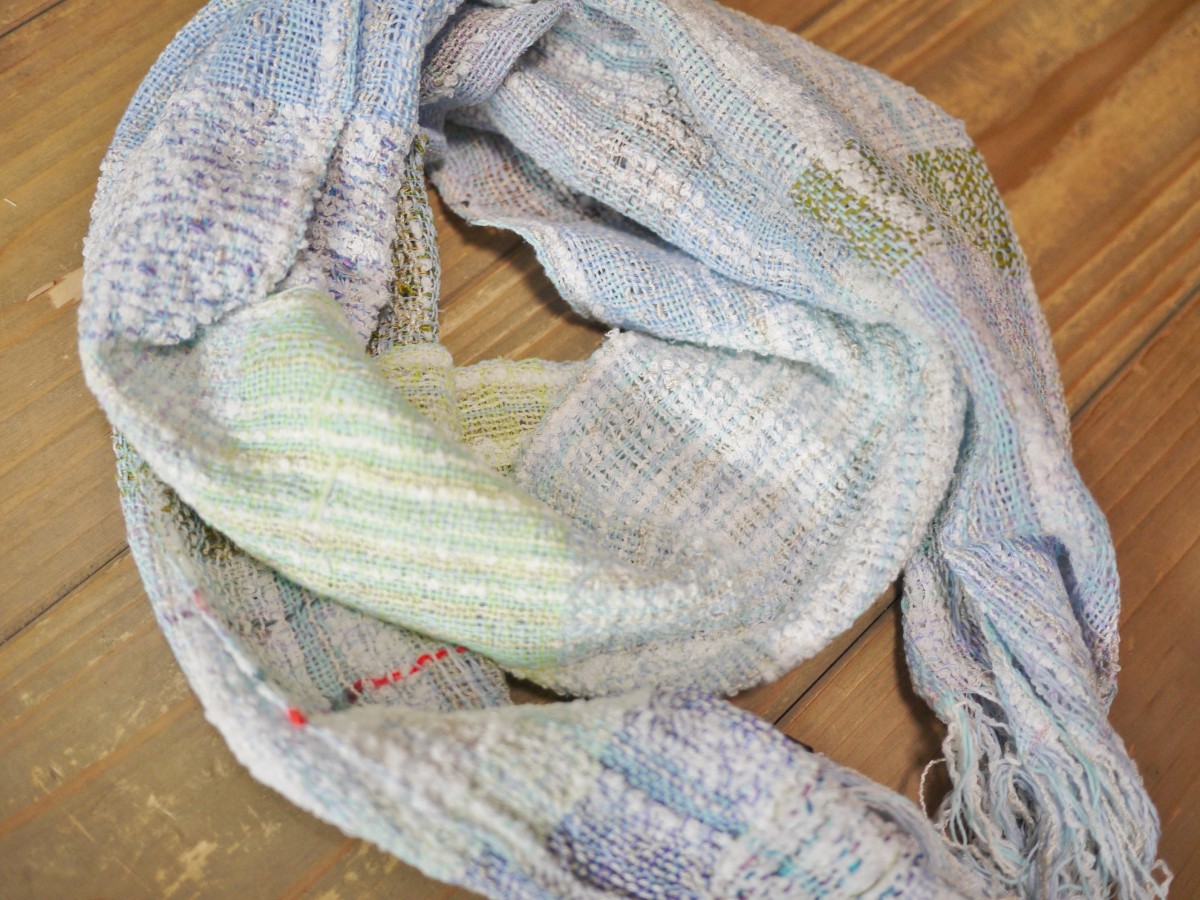 さをり織 ストール春夏 Iichi ハンドメイド クラフト作品 手仕事品の通販