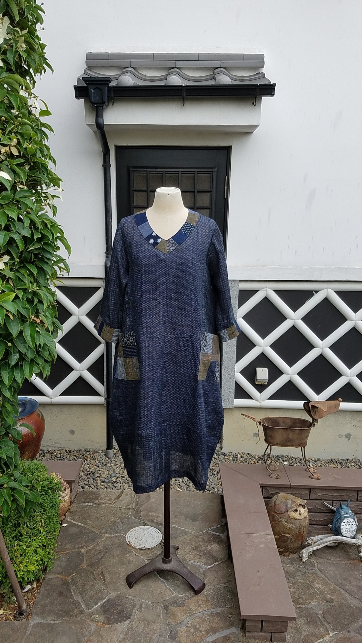 着物リメイク 手作り 宮古上布 ワンピース Iichi ハンドメイド クラフト作品 手仕事品の通販