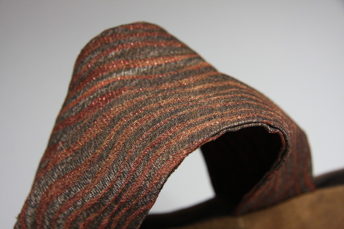 酒袋と柿渋染め刺し子のバッグ | iichi ハンドメイド・クラフト作品 