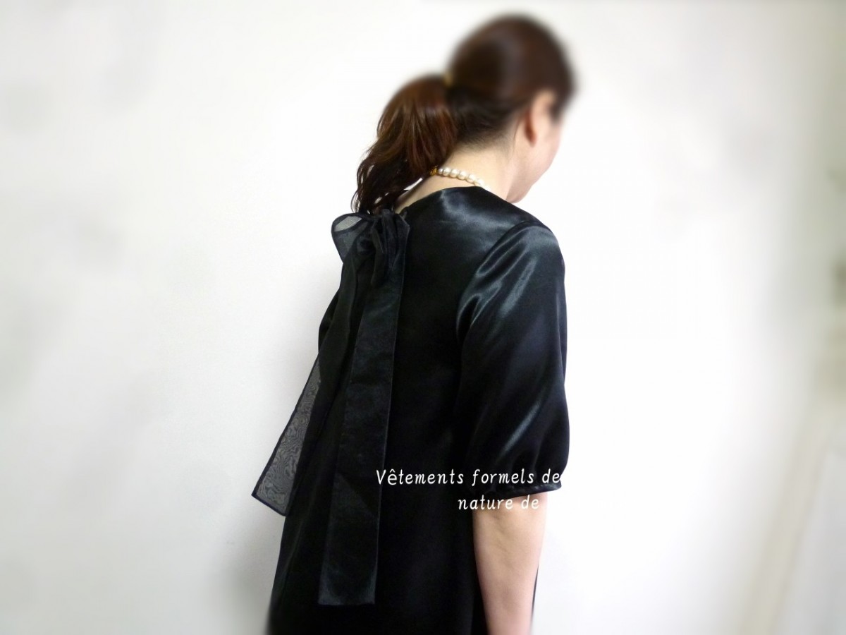 フォーマル Vネック背中リボンワンピ 10色選 結婚式 パーティー Xs 27号豊富トールサイズok Iichi ハンドメイド クラフト作品 手仕事品の通販