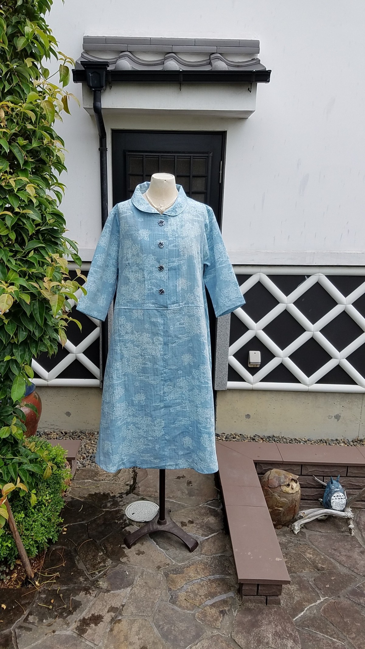 Ryu様【麻ちぢみのワンピース】【小千谷縮みチュニック】