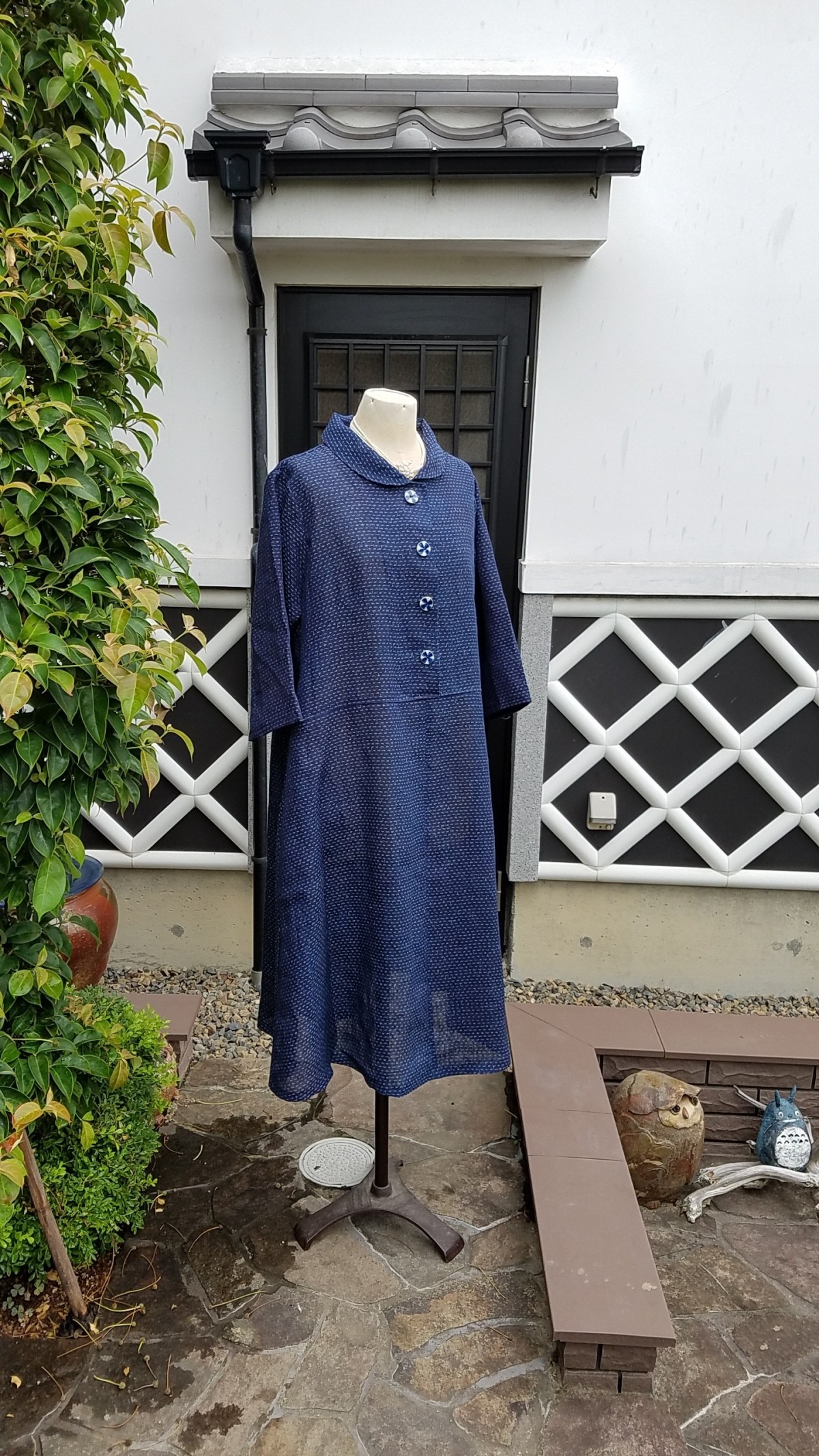 着物リメイク 手作り 近江 上布 ワンピース Iichi ハンドメイド クラフト作品 手仕事品の通販