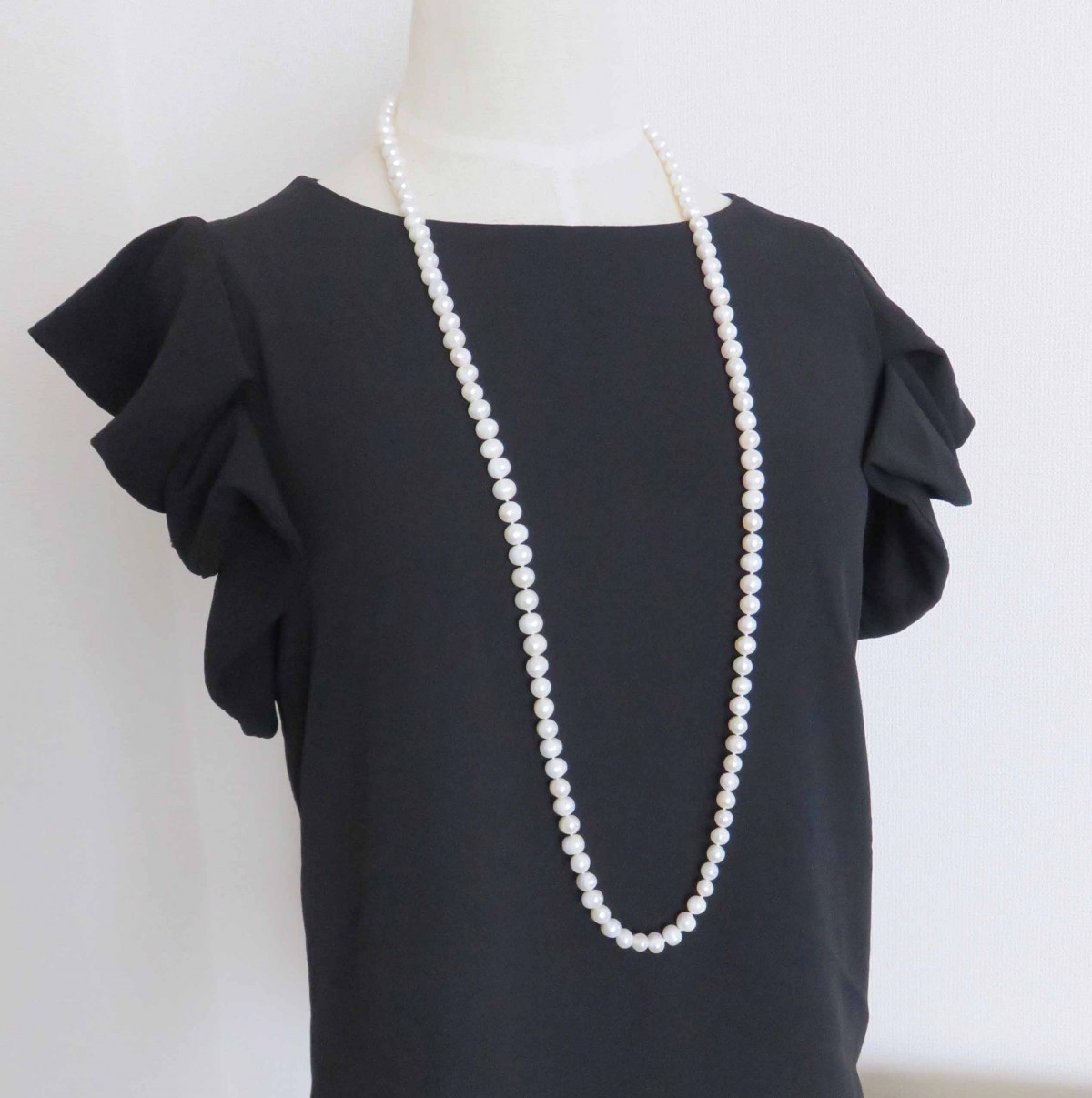 100ｃｍ淡水パール ロングネックレス Mn0817 001 Iichi ハンドメイド クラフト作品 手仕事品の通販