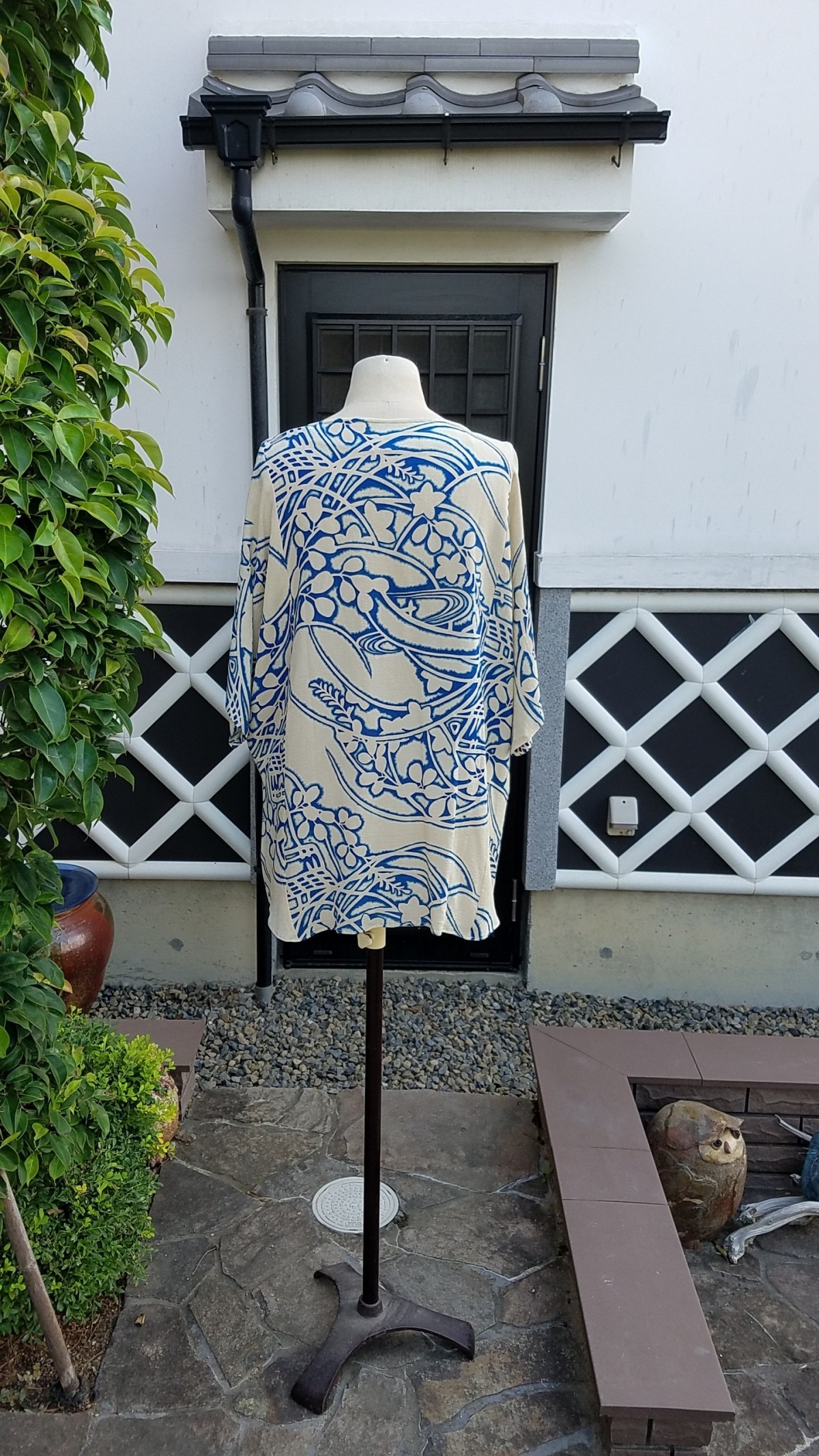 着物リメイク 手作り 長浜ちりめん チュニック コサージュ ストール付き Iichi ハンドメイド クラフト作品 手仕事品の通販