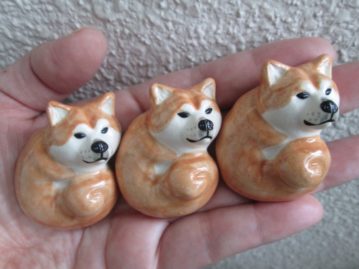 秋田犬の箸置き 3個セット Iichi ハンドメイド クラフト作品 手仕事品の通販